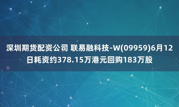 深圳期货配资公司 联易融科技-W(09959)6月12日耗资约378.15万港元回购183万股